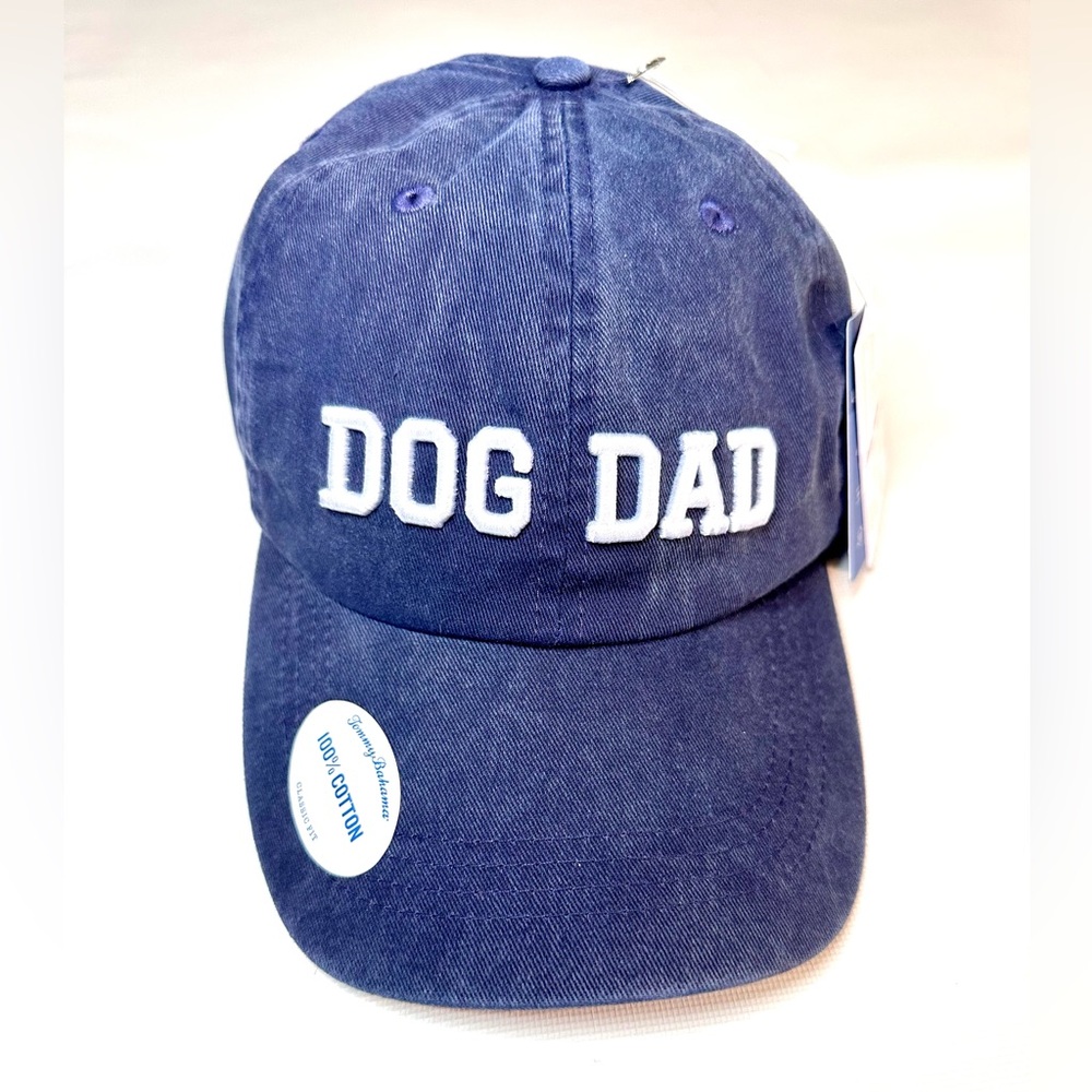 Tommy Bahama Dog Dad Faded Blue Embroidered Adjustable Baseball Hat Mens Cap NEW